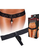 Hustler Toys Crotchless Stimulating Panties With Pearl...
