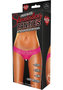 Hustler Toys Crotchless Stimulating Panties Thong With Pearl Pleasure Beads Pink Small/medium